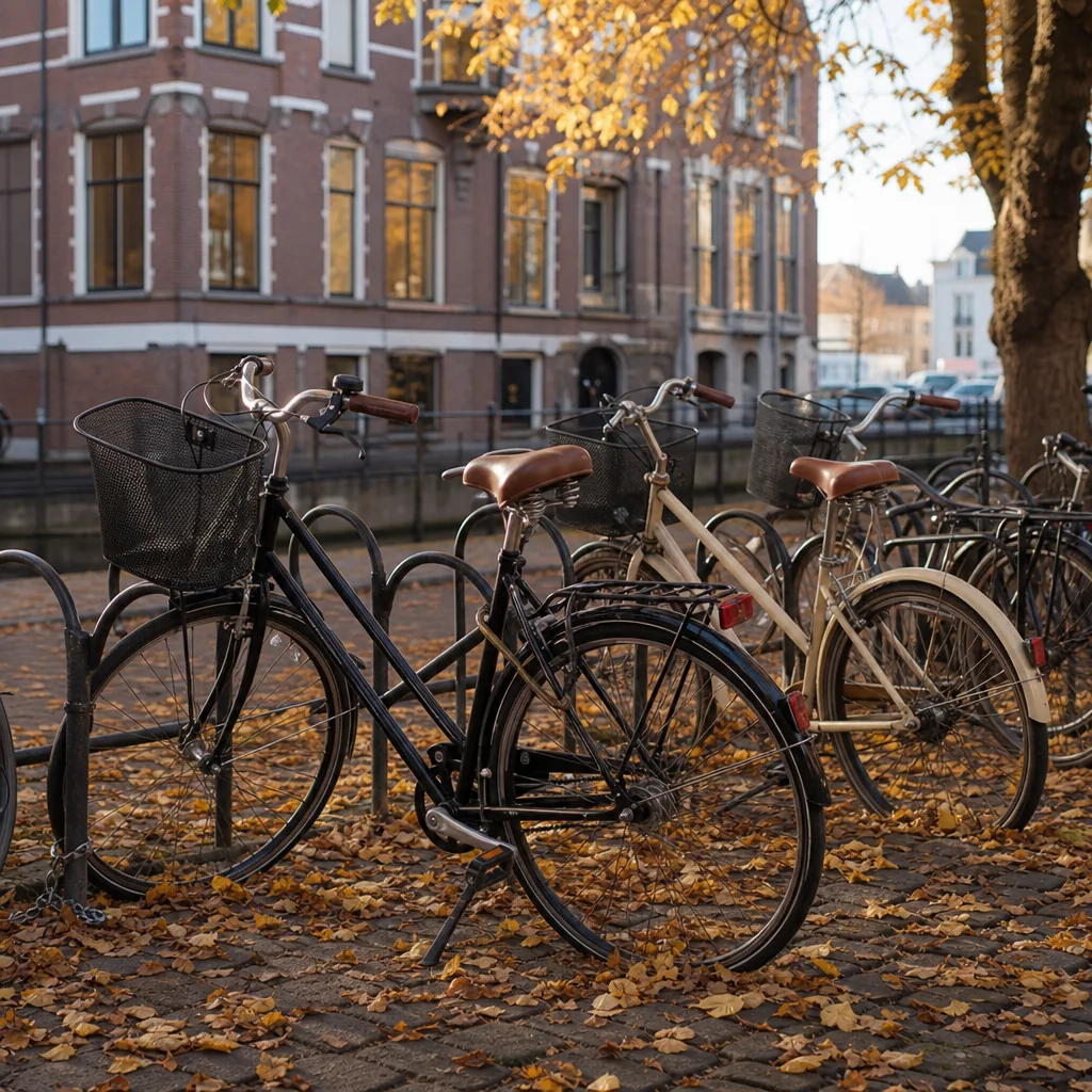 Cykel i cykelstativ utanför stadshus