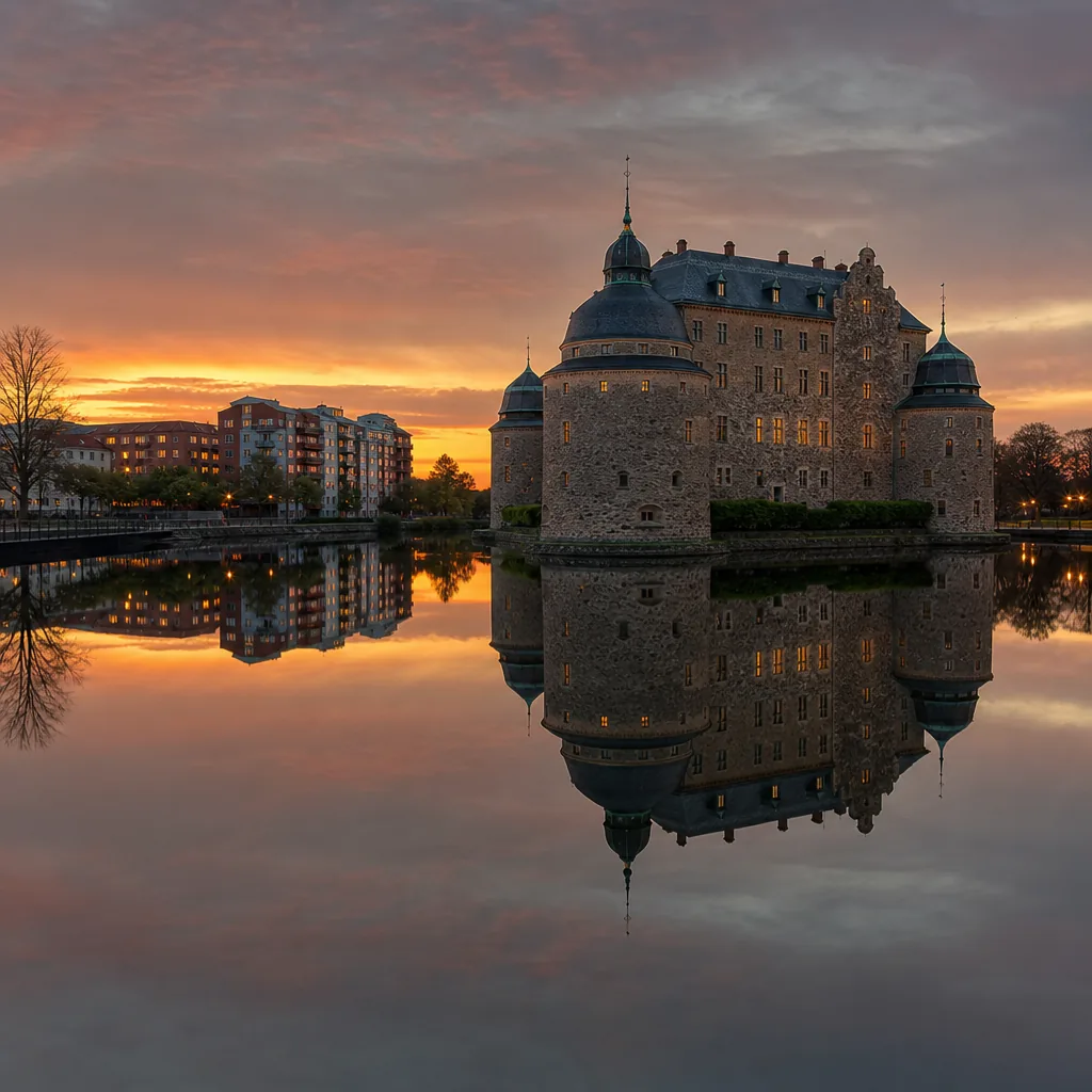 Örebro slott och stadsvy